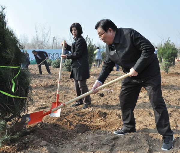 市委书记王玉君等市领导参加义务植树活动