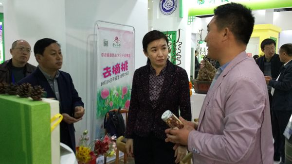 市委副书记、市长张术平等市领导到第五届山东沂蒙优质农产品交易会林业展区参观指导