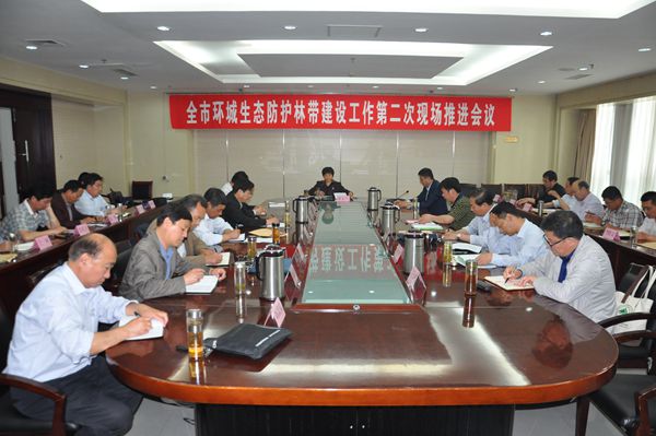 全市环城生态防护林带建设工作第二次现场推进会议召开