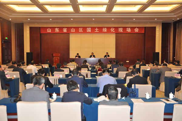 山东省山区国土绿化现场会在我市召开