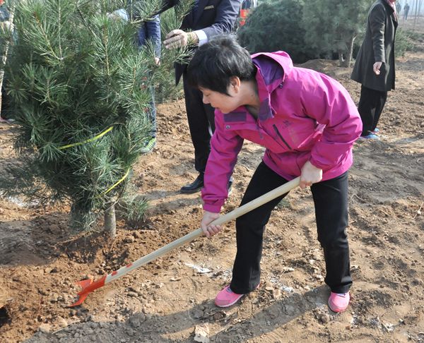 市委书记王玉君等市领导参加义务植树活动