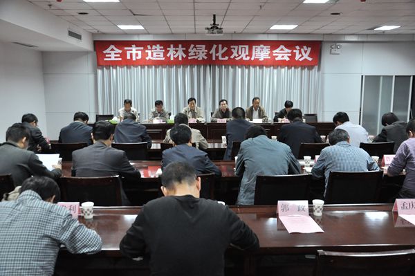 全市造林绿化观摩会议召开