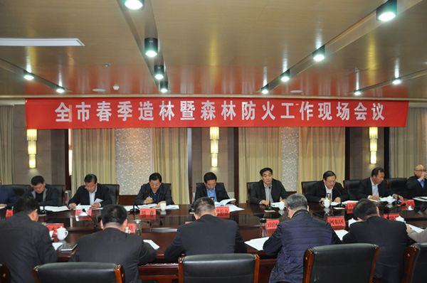 全市春季造林暨森林防火工作现场会议召开