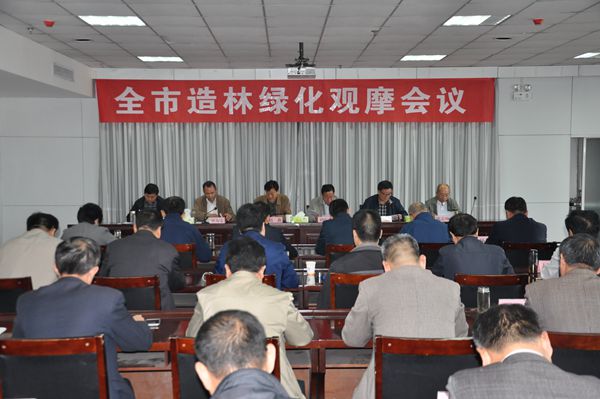 全市造林绿化观摩会议召开
