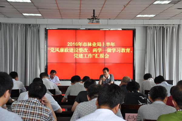 市林业局召开2016年上半年党风廉政建设整改、“两学一做”学习教育、党建工作汇报会